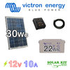 Kit solare fotovoltaico per baita o rifugio 30Wp 12V