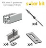 Solar Panel Mounting kit for wood structure - 1 solar panel 35mm