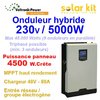 Onduleur hybride 230V 5000W - chargeur 48V - MPPT 4500Wc