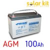 Batterie solaire AGM 12v 100Ah Prime