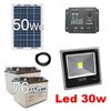 Solar kit 50Wc - outdoor spot led 30W