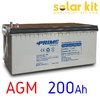 Batterie solaire AGM 12v 200Ah Prime