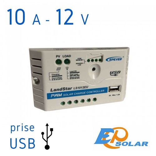 Charge controller PWM 10A 12V USB EPSOLAR LS1012EU