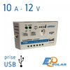 Régulateur PWM 10A 12V USB EPSOLAR