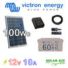 Kit solaire 12v 100Wc poly + Batterie 60Ah VICTRON