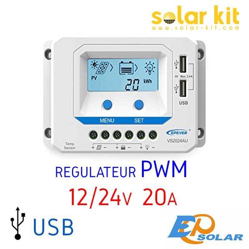 Solar charge controller 20A 12-24V USB EPSOLAR