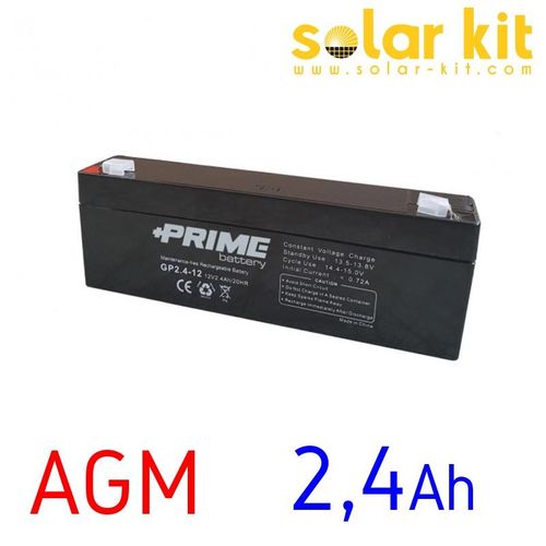 Batterie solaire AGM 12v 2,4Ah Prime