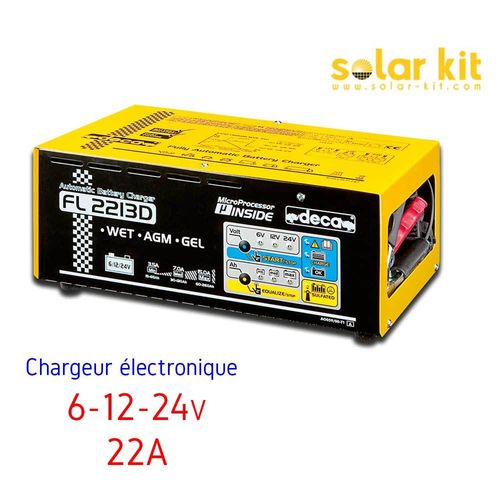 Chargeur de batterie automatique 6-12-24V 22A Deca