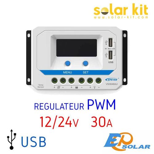Solar charge controller 30A 12-24V USB EPSOLAR