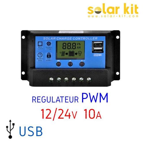 Régulateur PWM NV 10A 12-24V USB